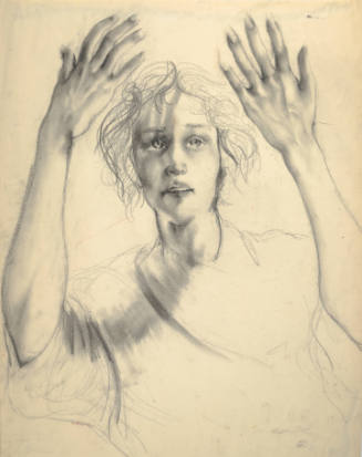 Woman Looking at Her Hands