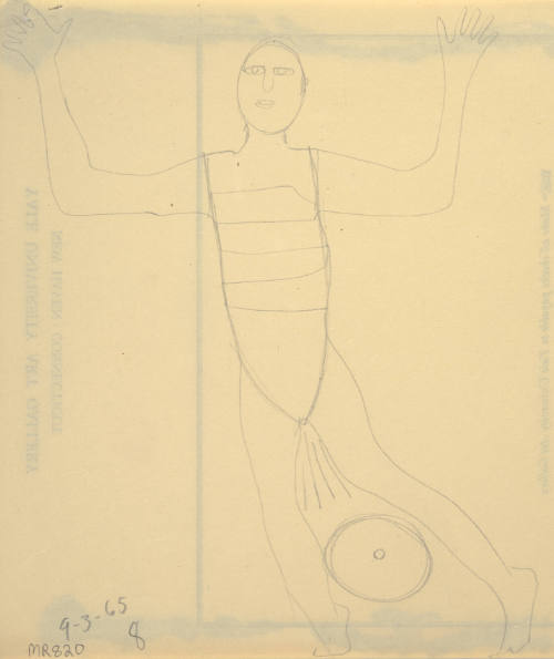 Figure With Raised Arms And Egg