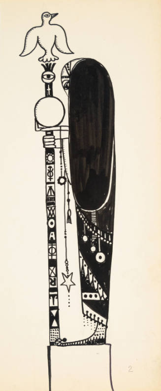 Figure With Staff And Bird