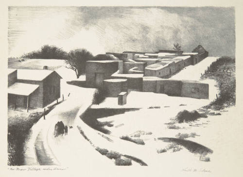 New Mexico Village Under Snow