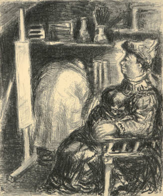 Untitled (Artist, Model in Chair)
