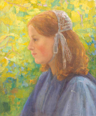 Young Girl, Snood in Hair
