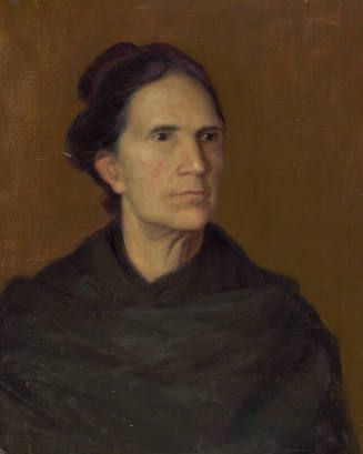Woman in black shawl