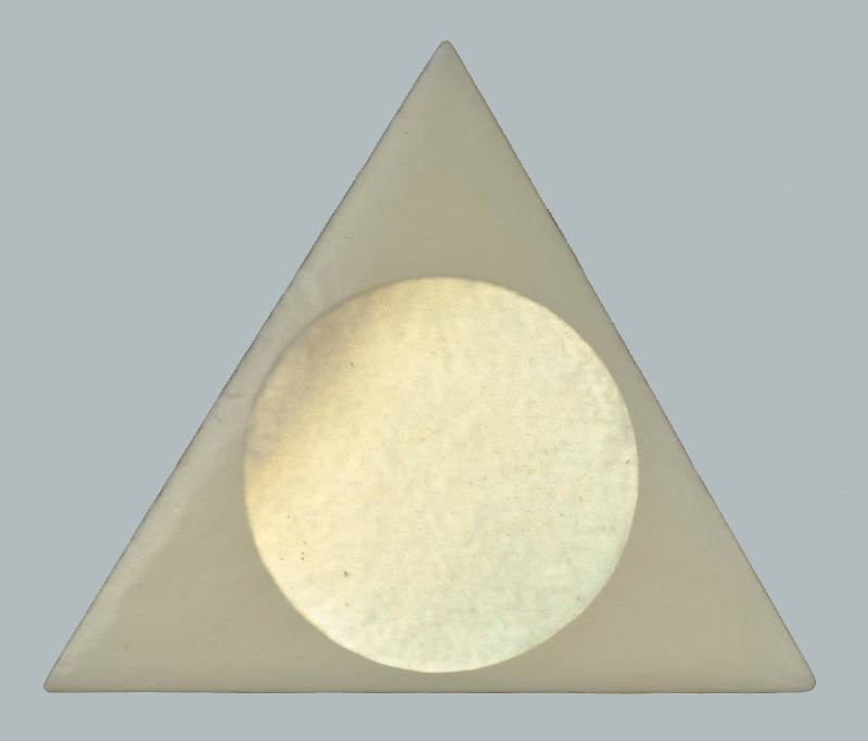 Untitled (white triangle with white circle)