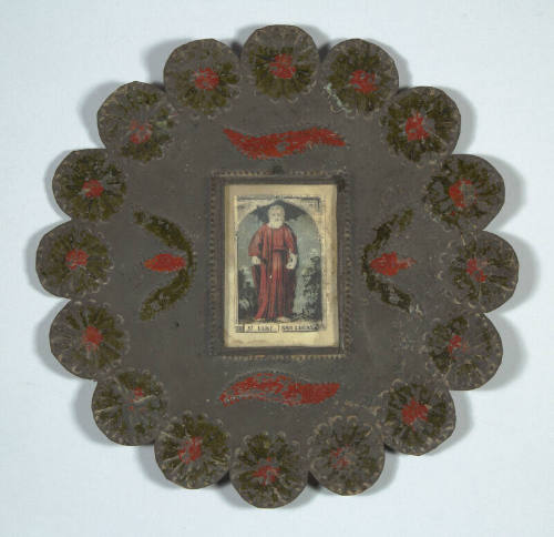 San Lucas - Framed Card, Valencia Red & Green Tinsmith