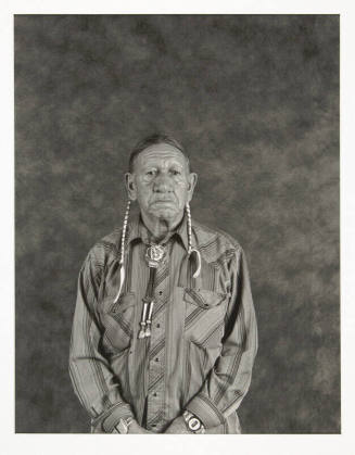 Taos Portrait Project: Bobby Lujan (Quia-we-kuep-ba), Taos Pueblo, Spiritual Leader, Hoop Dancer since 1925.