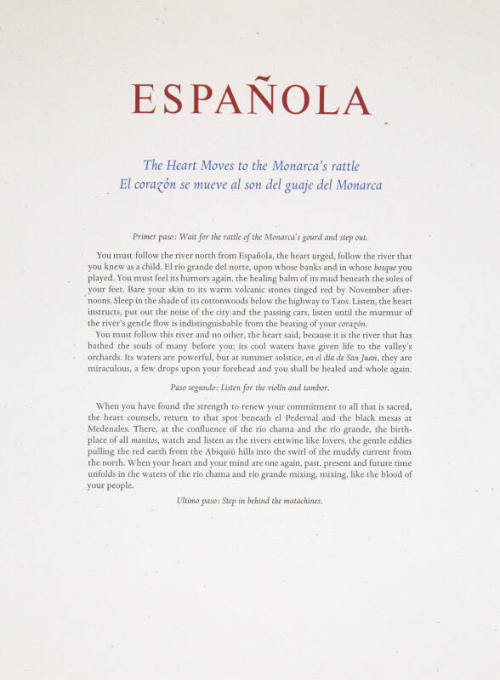 Reflexions del Corazon: Espanola: The Heart Moves to the Monarca'a rattle - El corazon se mueve al son del guaje del monarca