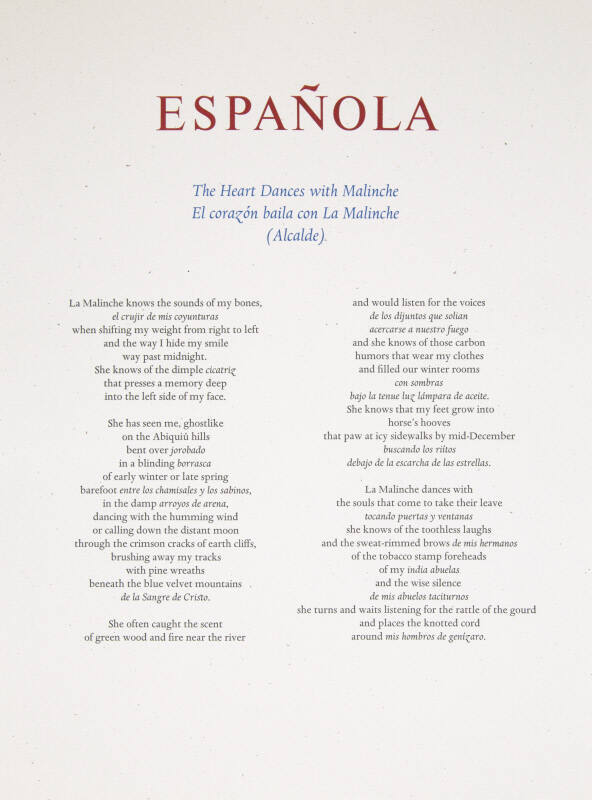 Reflexions del Corazon: Espanola: The Heart Dances with Malinche - El corazon baila con La Malinche (Alcalde)