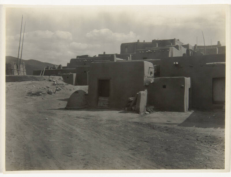 A Corner of Taos and a Kiva Entrance