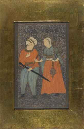 Man with Sword and Woman with Musical Instrument
