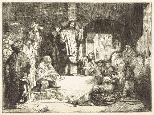 Untitled (After a Rembrandt etching "Christ in the Temple"