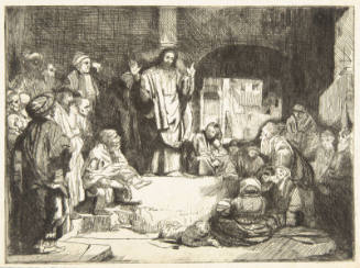 Untitled (After a Rembrandt etching "Christ in the Temple"