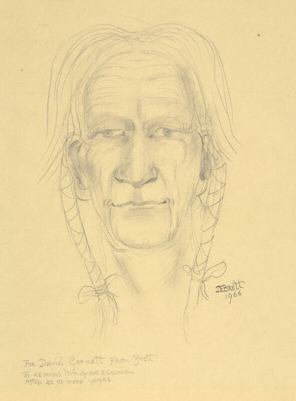 Drawing of the Pueblo Indian Trinidad's Father