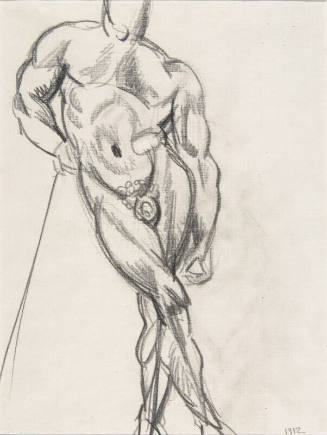 Untitled (nude male torso--frontal view)