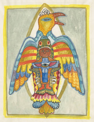 Picture Book of Days: Eagle With Fish, Child & Eye (Ezekiel's Cherub?)