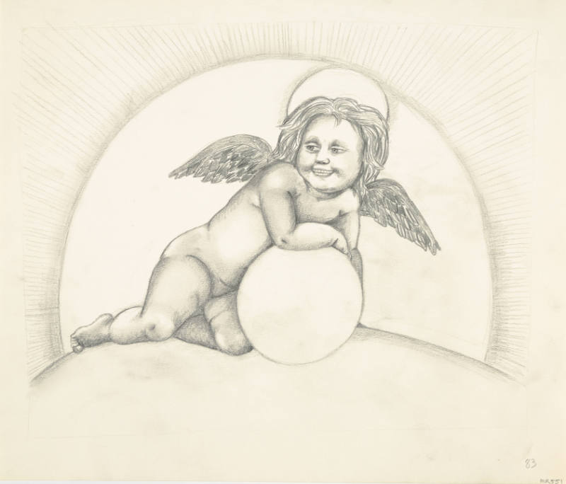 Cherub With Globe And Sun