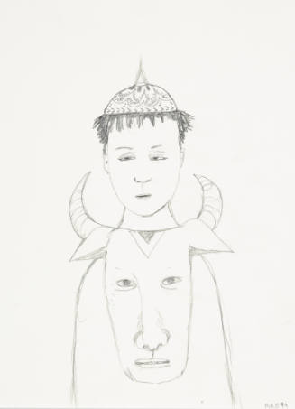 Horned Beast And Boy With Pointy Cap