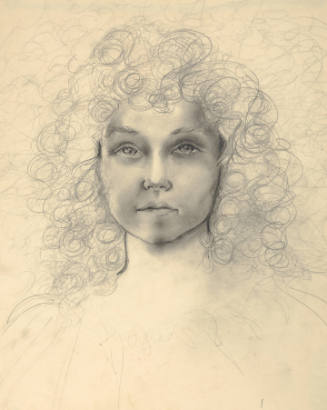 Girl's Face With Curly Hair